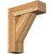 Ekena Millwork Traditional Block Rough Sawn Bracket w/ Offset Brace, Western Red Cedar, 8"W x 24"D x 28"H BKT0806X24X28TRA05RWR - alternate 1
